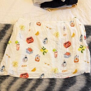 Princess Polly White Skirt with Vibrant Prints
